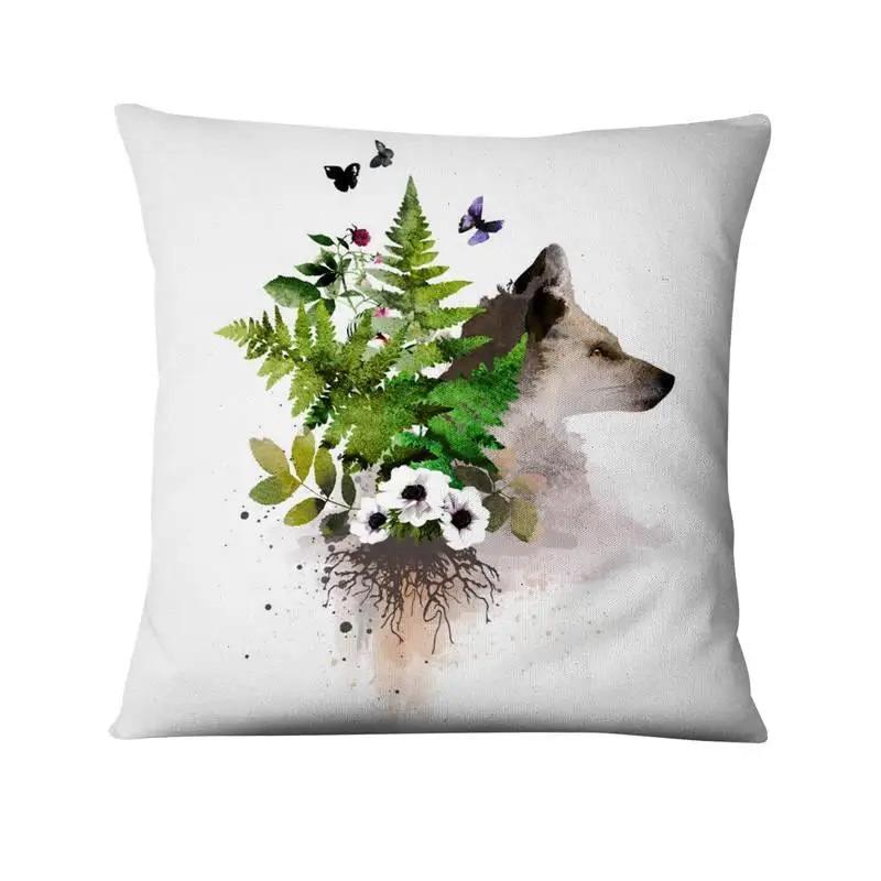 Forest Deer Decorative Pillowcase Living Room Office Home Pillowcase Car Ornaments