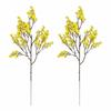 2pcs Silk Artificial Wintersweet Flower 5 Forks Long Branch Flower Branch  Halloween Decor