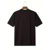 European Sizes New Summer Men'S Casual T-Shirt with Ribbed Round Neck And Short Sleeves