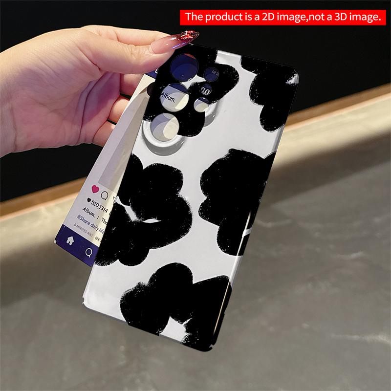 2DFlat Samsung phone case Floral Black & White Phone Case Applicable to Galaxy S23 S24 S25ULTRA S26 A12 A14 A15 A16 A54 A55