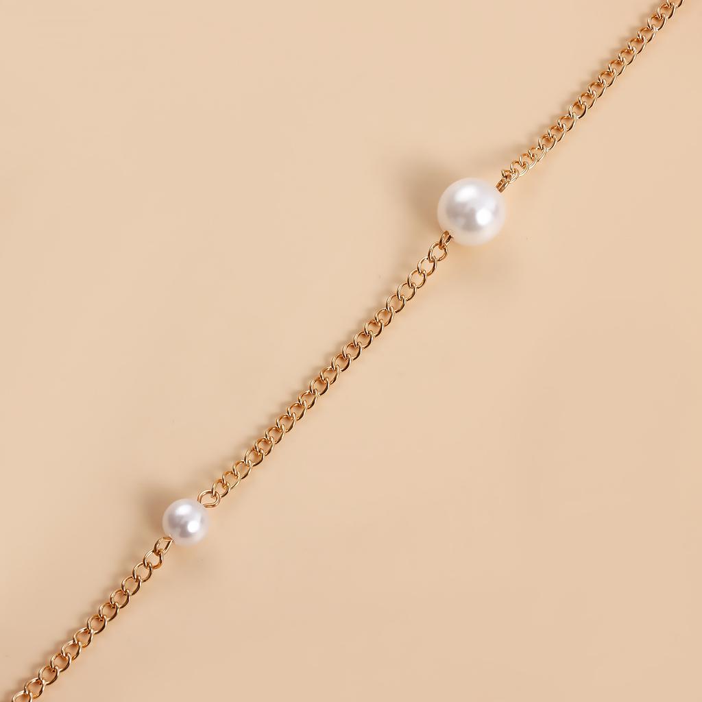 Fairy Imitation Pearl Tassel Body Chain Accessories Chain Exaggerated Cos Role Play Uniform Necklace Hot Girl