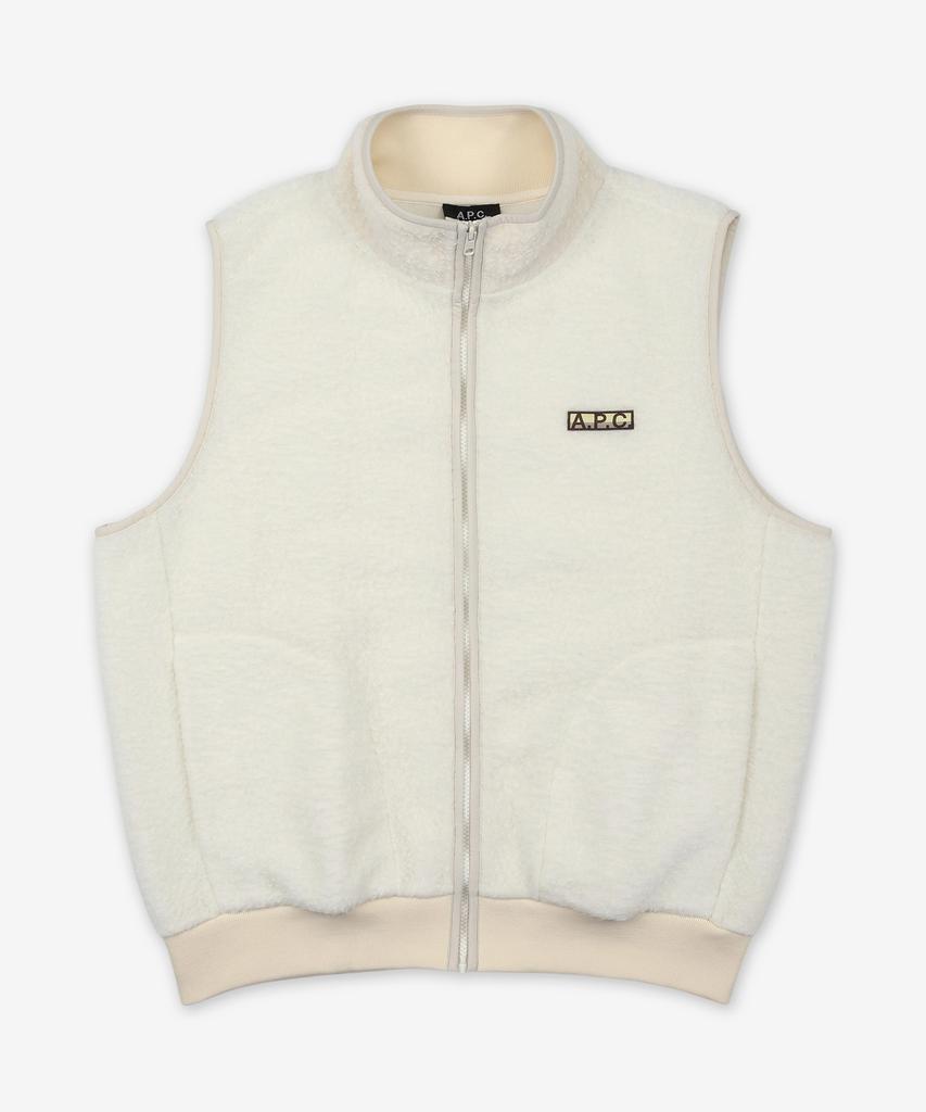 A.P.C. Sequoia Fleece Vest - White / Psakam02983Aac