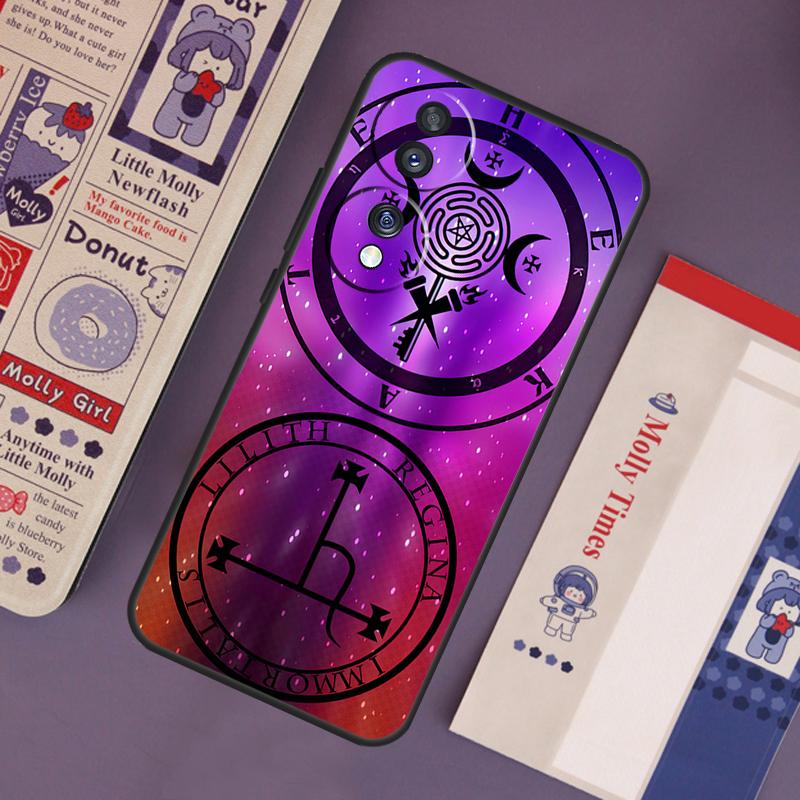

Sigil of Lilith Case For Honor Magic 7 Lite 5 6 Pro Honor 200 Pro 50 70 90 X9b X9a X8b X8a X8 X9 X9c Cover Honor Magic7 Pro
