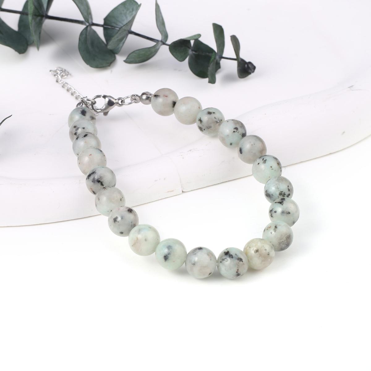 

Новый стильный женский браслет, натуральный камень, флюорит/агат/розовый кварц/унакит, бусины 8X8 мм, подвески для женщин, подарок на день рождения TianShan Lan