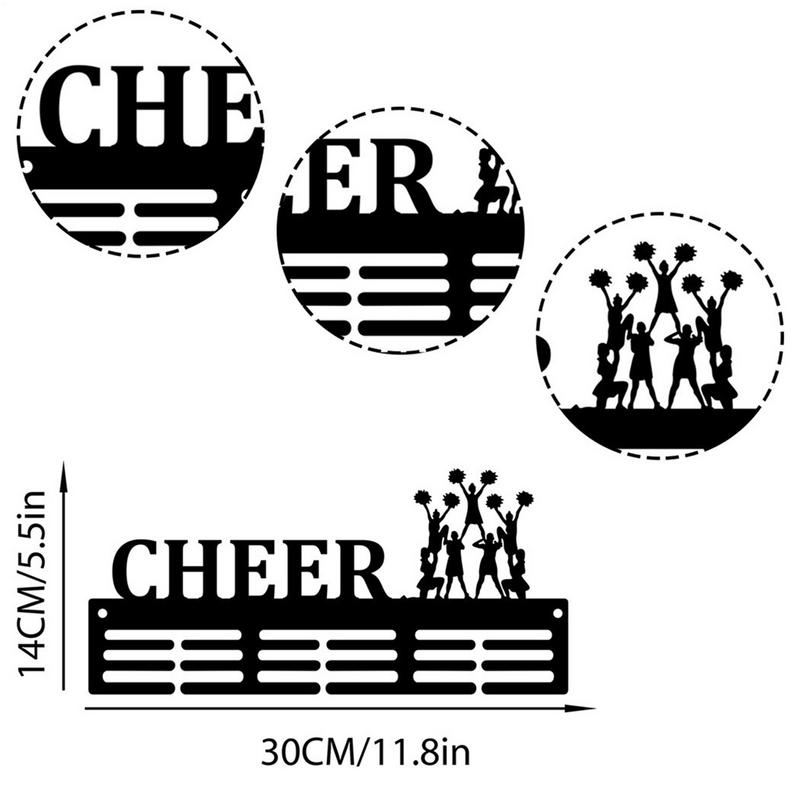 Ausstellungsregal für Auszeichnungen Cheerleading-Thema Lauf-Ausstellungsregal Metall-Trophäenregal für Wettlauf, Laufen, Gymnastik, Schwimmen Medaillengewinner