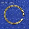 925 Sterling Silver 18K Gold 8 Inches Bracelet Men For Women Fashion Punk Party Jewelry Gift