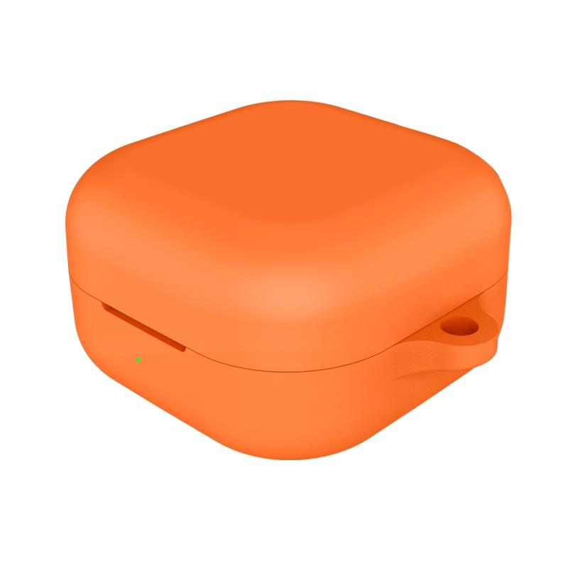 Silicone Earphone Case Cover for Samsung Galaxy Buds 4 Headphone Protective Shell with Hook for Galaxy Buds 4 Pro оранжевый