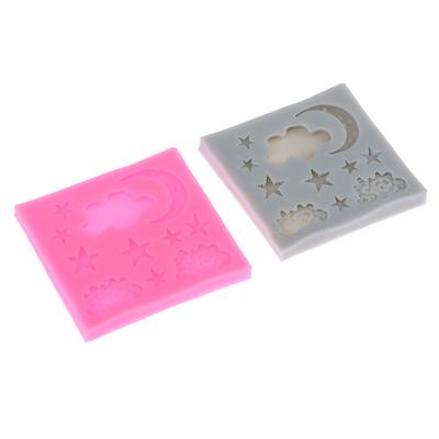 1Pc Fondant Silicone Bolo Molde Nuvem Estrela Lua Chocolate Moldes Nuvens Molde Bolo Decoração Acessórios Diy Ferramentas