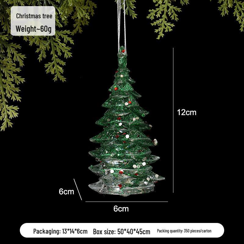 Green Elk & Snowflake Christmas Tree Decorations - Ornaments for a Festive Atmosphere
