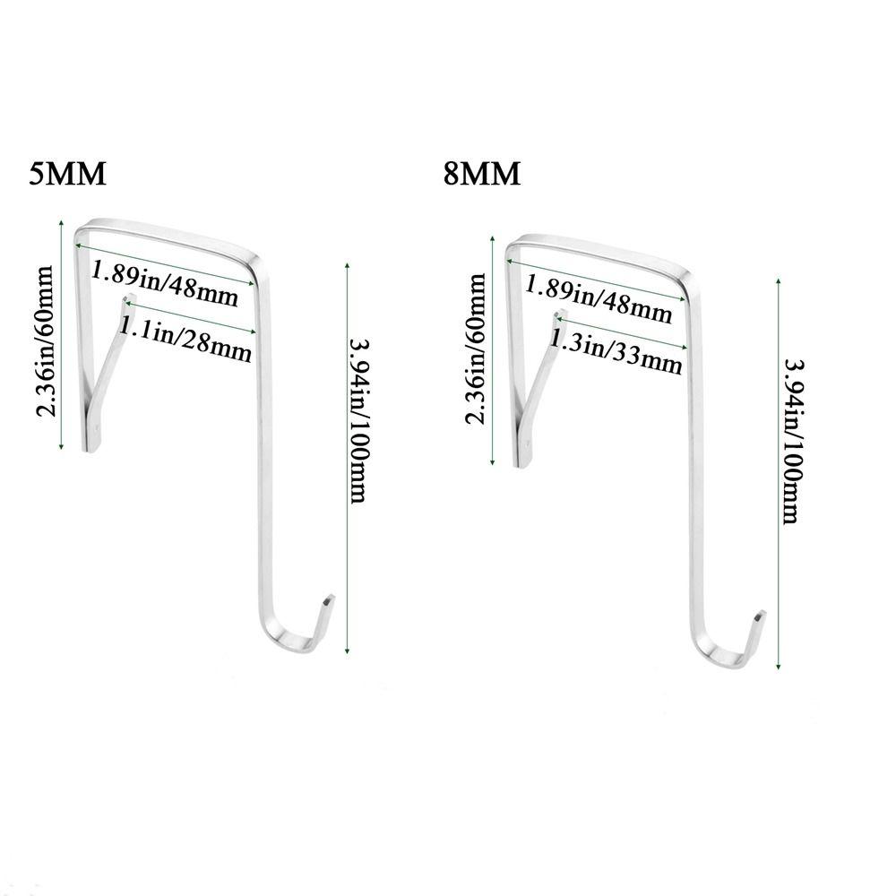 5Pcs 100x48mm Door Hanger Iron Door Hook Simple Adjustable Over The Door Hook  Hats