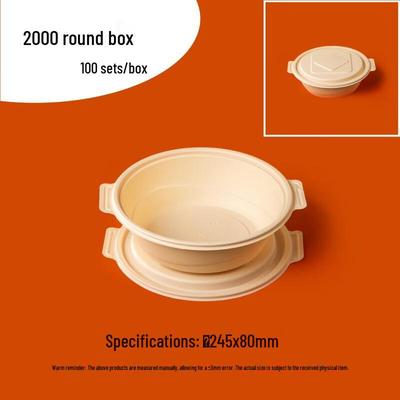Biodegradable Corn Starch Round Takeout Bowls with Lids