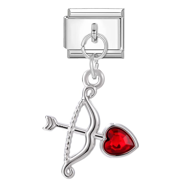 Zircon Turtle Starfish Conch Fishtail Cherry Pendant Italian Charm Links Fit 9MM Stainless Steel Bracelet Women DIY Making Gifts