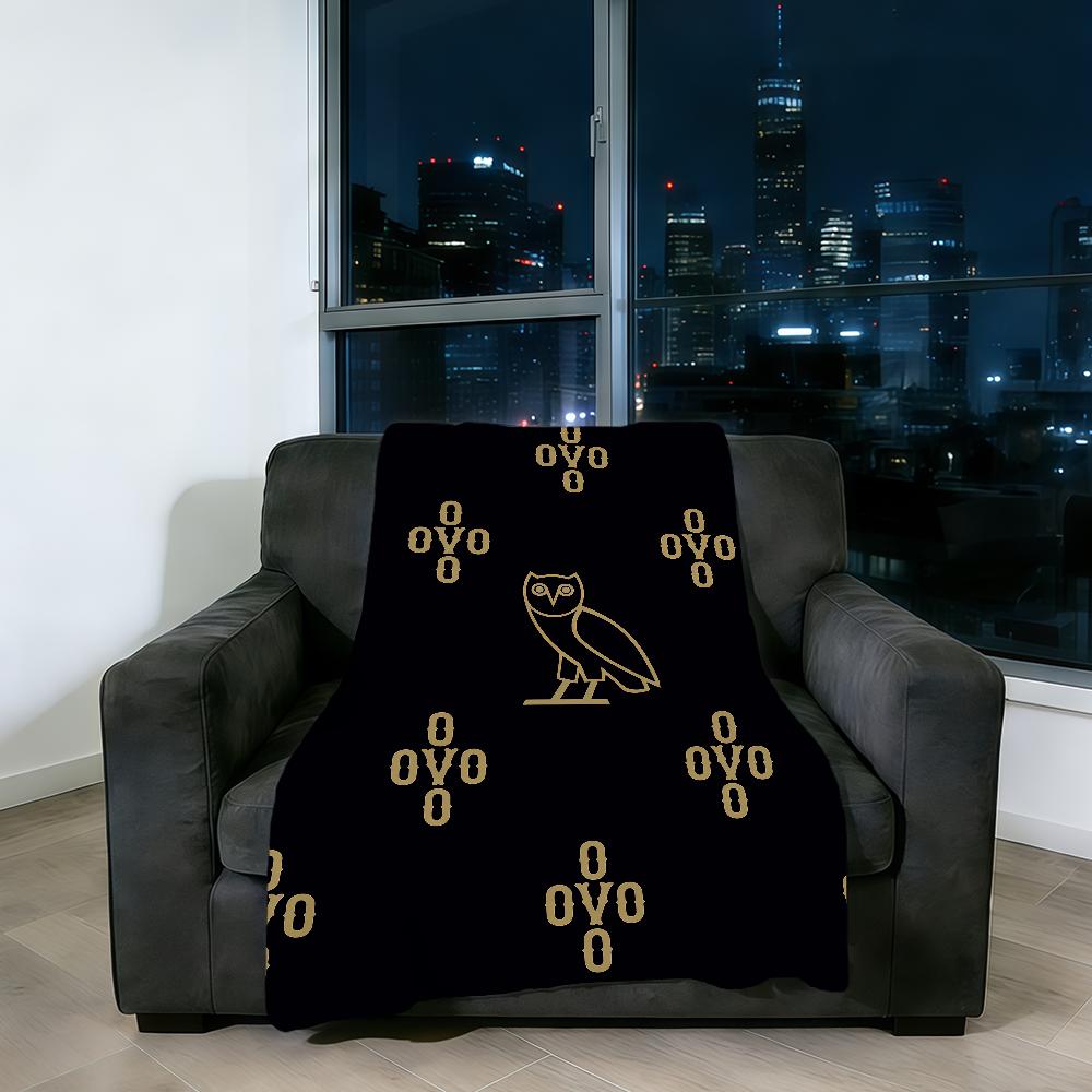 Blanket Super Warm Comfortable Plush Throw Blanket Child Home Sofa Rapper Bedroom D-Drake-ES OVO Gift