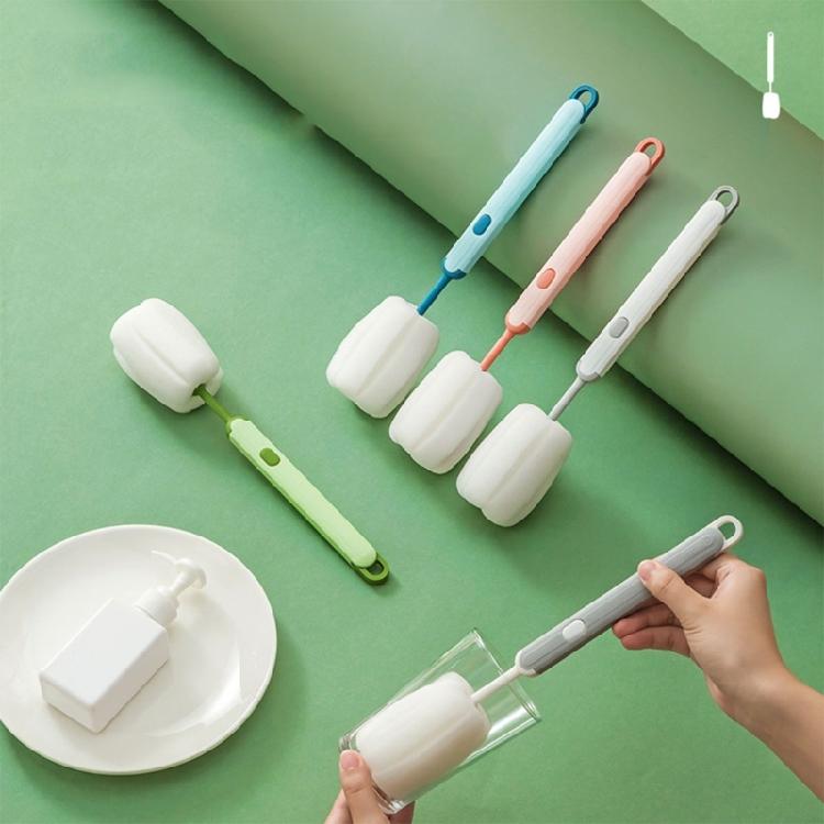 Reusable Dishwashing Brush With Detachable Head For Cleaning Tall Bottle Narrow Neck Container And Household Item