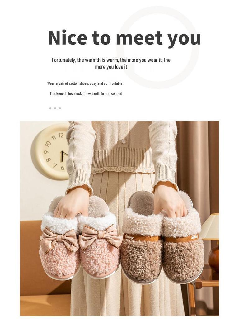 Damen- & Herren Niedliche Gemütliche Baumwollpantoffeln - Warm, Dicke Weiche Sohlen für den Heimgebrauch