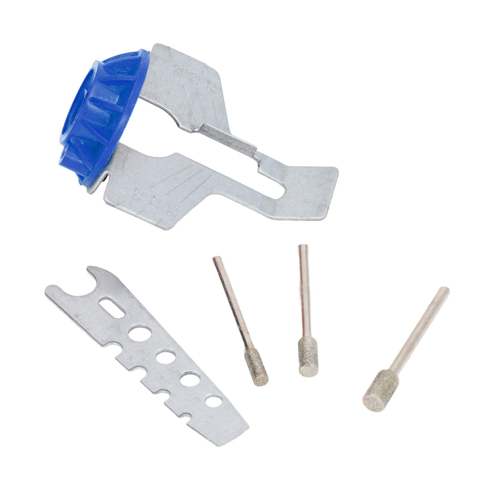 

Chainsaw Sharpening Attachment High Speed Steel Chain Saw Rotary Sharpener Tool Set Kit Blue