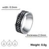 Stainless Steel Ring for Men Women 8MM Wide Geometric Casual Finger Rings Jewelry Wedding Gift for Lover