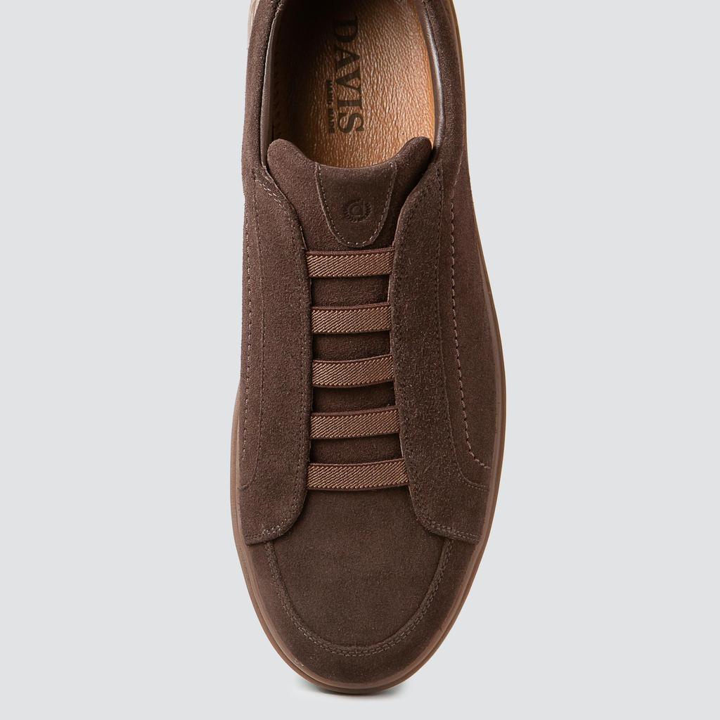 Men’s Genuine Suede Sneakers – Leather Lining – Cushioned Latex Insole – Durable Rubber Sole – Handmade Casual Shoes