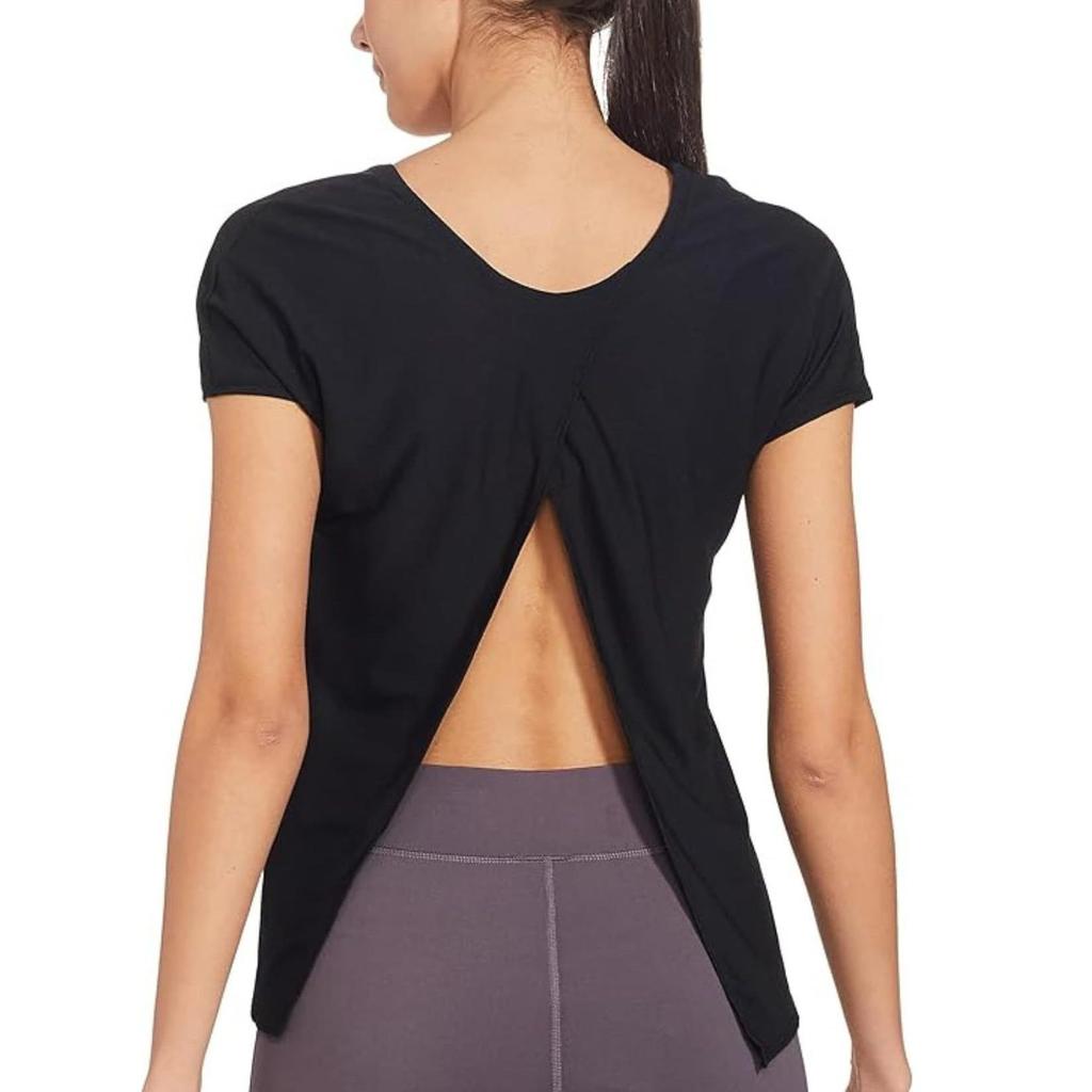 Nike T Shirts Women's Black Crew Neck Moderate Straight Fit CZ9607-010