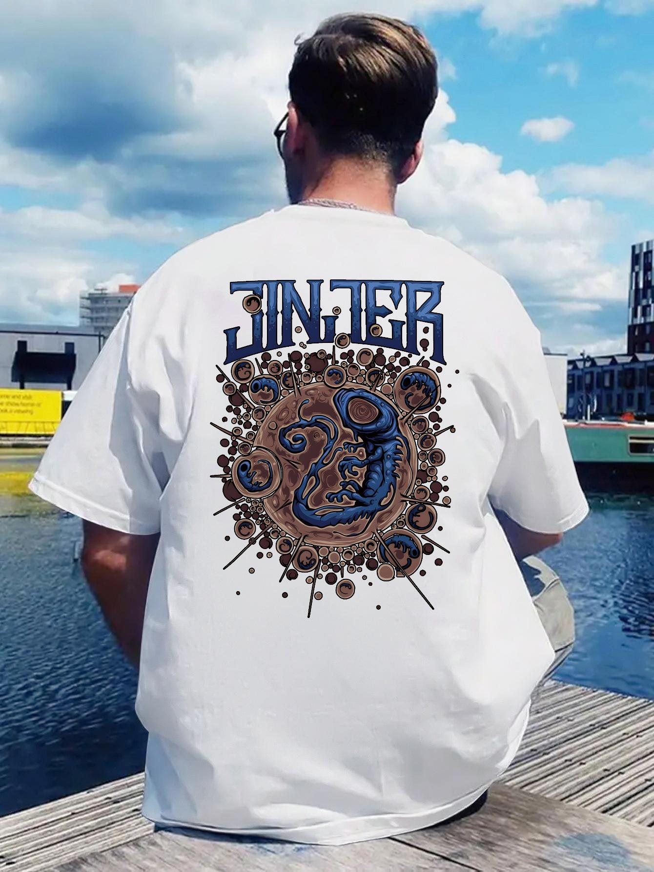Retro Rock Band Print T-shirt XXL