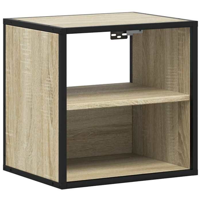 VidaXL Wall-mounted Bedside Table Sonoma Oak 40x31x39.5 Cm, Cabinet, Side Table, Bed Cabinet, Bedside Cabinet, Table 848746