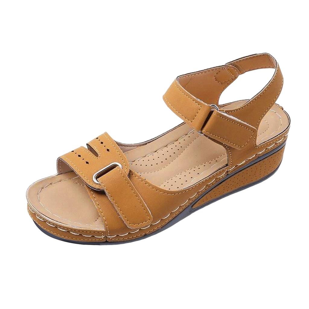 Women'S Sandals Size 12 Sleeve Foot A Word Comfortable Fish Mouth Sandals Retro Women Sandals Shoes Big Size Shoes For Woman