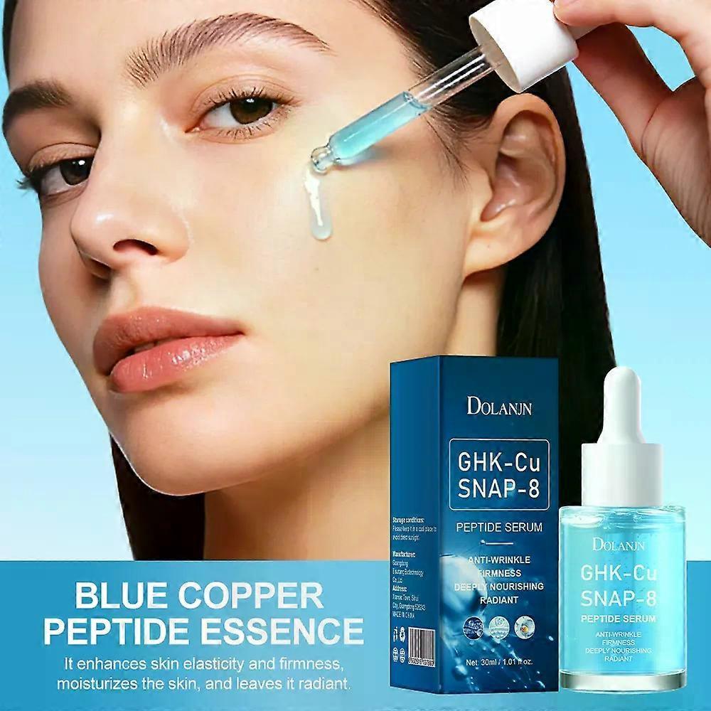 GHK-Cu Copper Peptide Serum with SNAP-8 & Hyaluronic Acid, Anti-Aging Face Serum for Firming, Hydrating, Fine Lines, Wrinkles & Elasticity,30ml