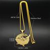 Whale Surf Riding Necklace For Women Men Stainless Steel Gold Color Sports Brave Faith Male Chain Jewelry Gifts Colares