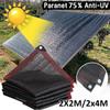 Schwarzes Schattentuch, Sonnenschutznetz, verklebter Rand mit Ösen, Sonnennetz für Pergola-Pflanzen, Gewächshausgärten, Terrassenüberdachung