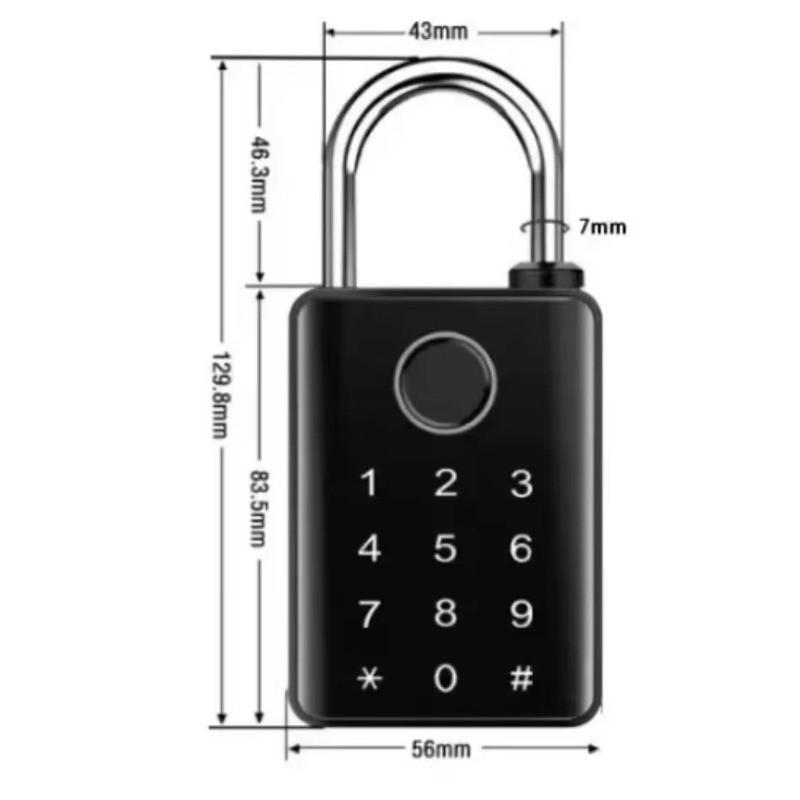 Waterproof Smart Padlock Electronic Lock Home House Warehouse Garage Keyless Unlock Heavy duty Padlock 7mm