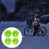 Set of 4 Reflective Bike Stickers Waterproof Designs Bicycles Reflector for Improved Nighttime Riding Safety & Visibility