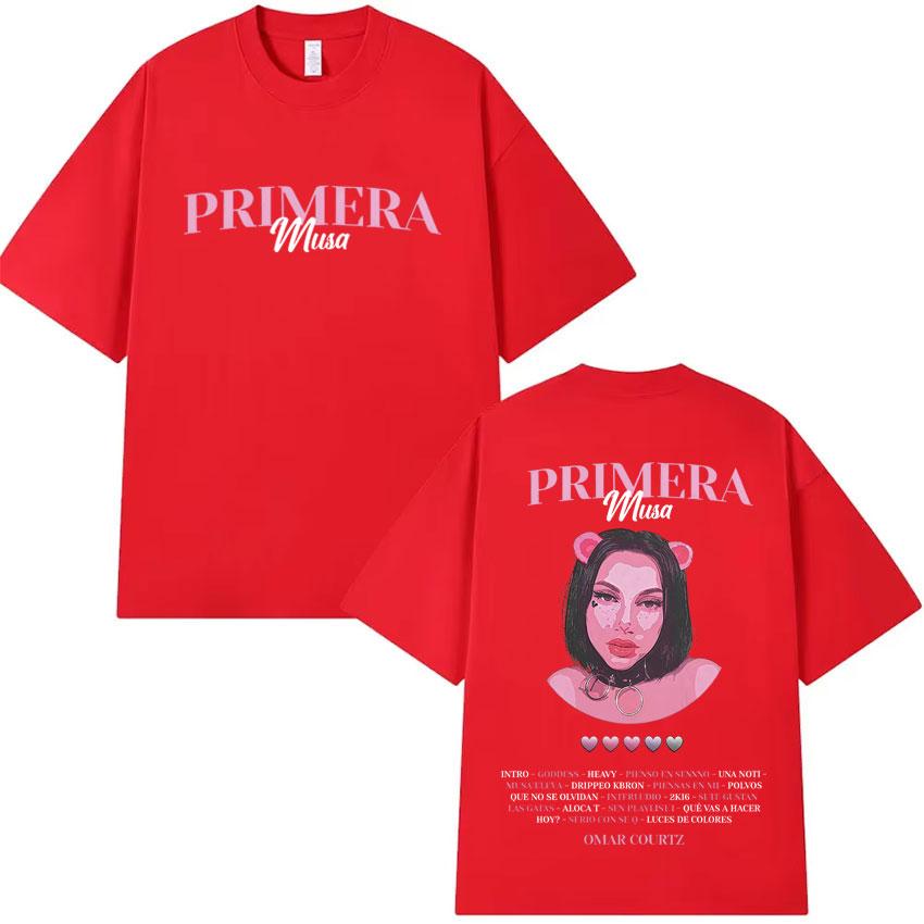 Trendy Rapper Omar Courtz Primera Musa Harajuku Graphic High Quality Tshirts Mens Casual Tee Shirt Hip Hop Oversized Cotton Tops