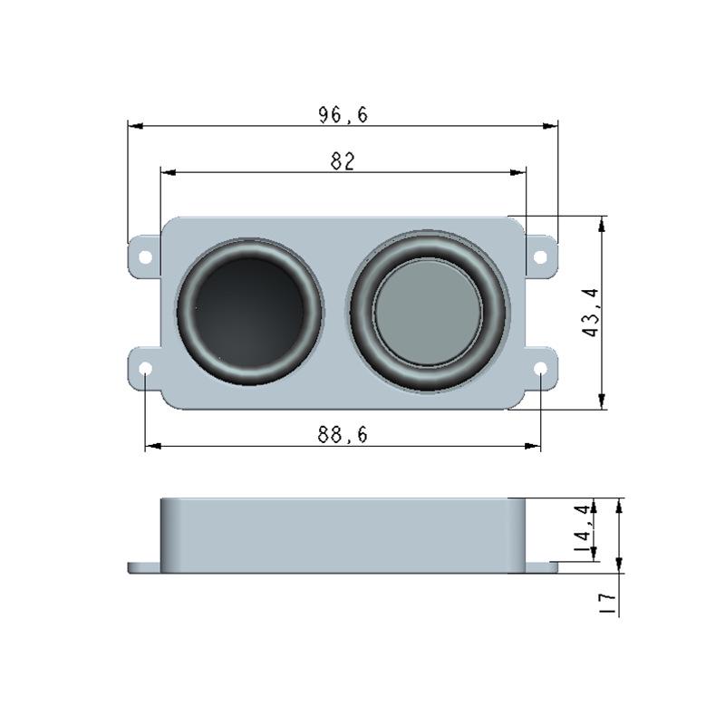 4 Ohm Small Speaker Cabinets Pair with Subwoofer, Full-Range Sound TV Speakers