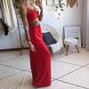 2025 Sommer Damen Europäischer & Amerikanischer Print Bandeau Weite Hosen Zweiteiliges Set