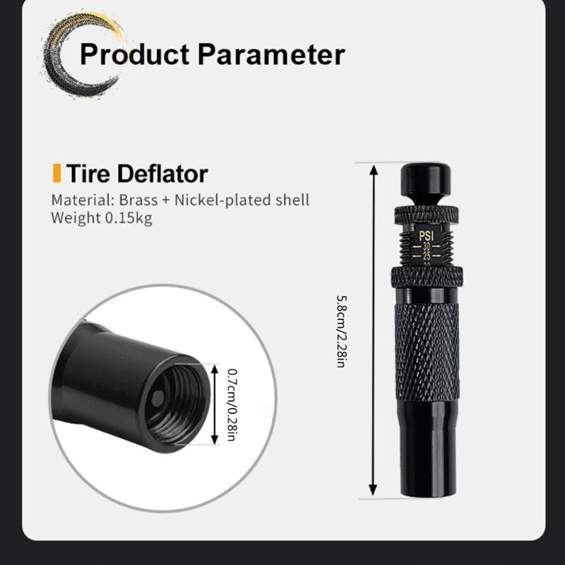 Reifenluftablassventile Einstellbare Reifenluftablasser Set mit 4 Automatischer Druckregler für Geländewagen Motorradgebrauch