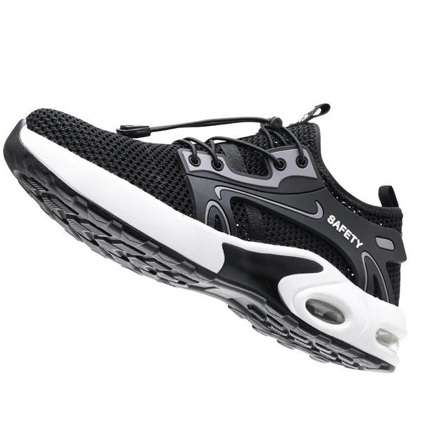 Весна и лето Легкая дышащая Автоматическая усадка шнуровки Мужская рабочая защитная обувь — фото 9