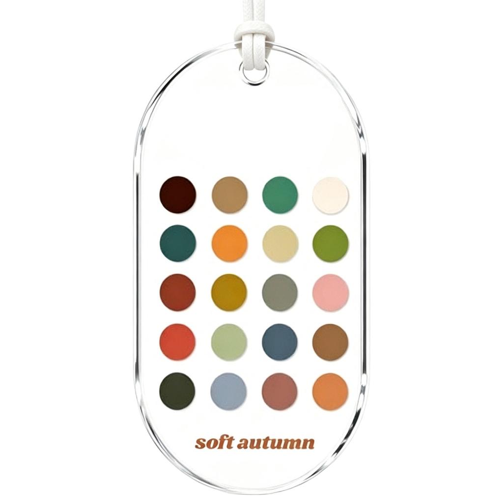 Color Analysis Oval Template Card - 12 Portable Guide for Clothing and Makeup Color Matching
