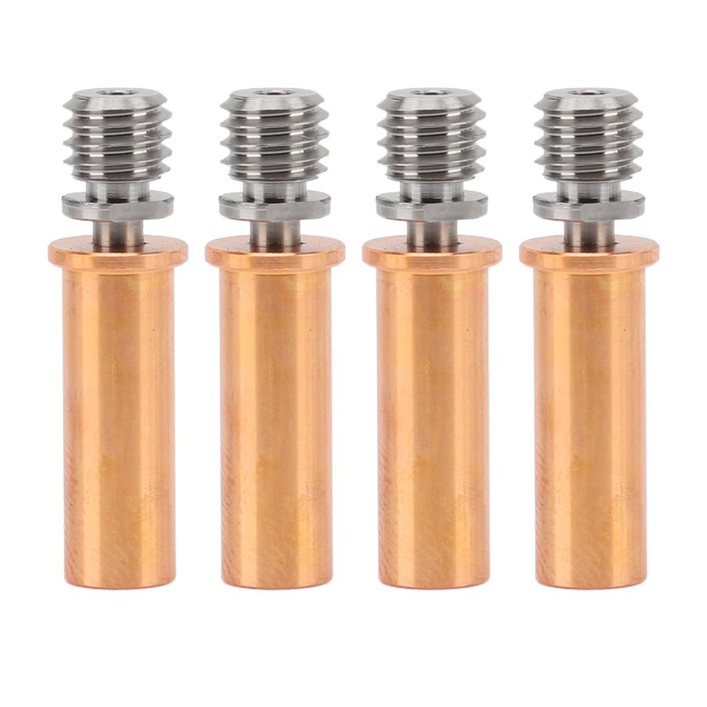 4pcs 3D Printer All Metal Heatbreak Professional Copper Alloy Extruder Throat Tube Replacement for 3D Printer