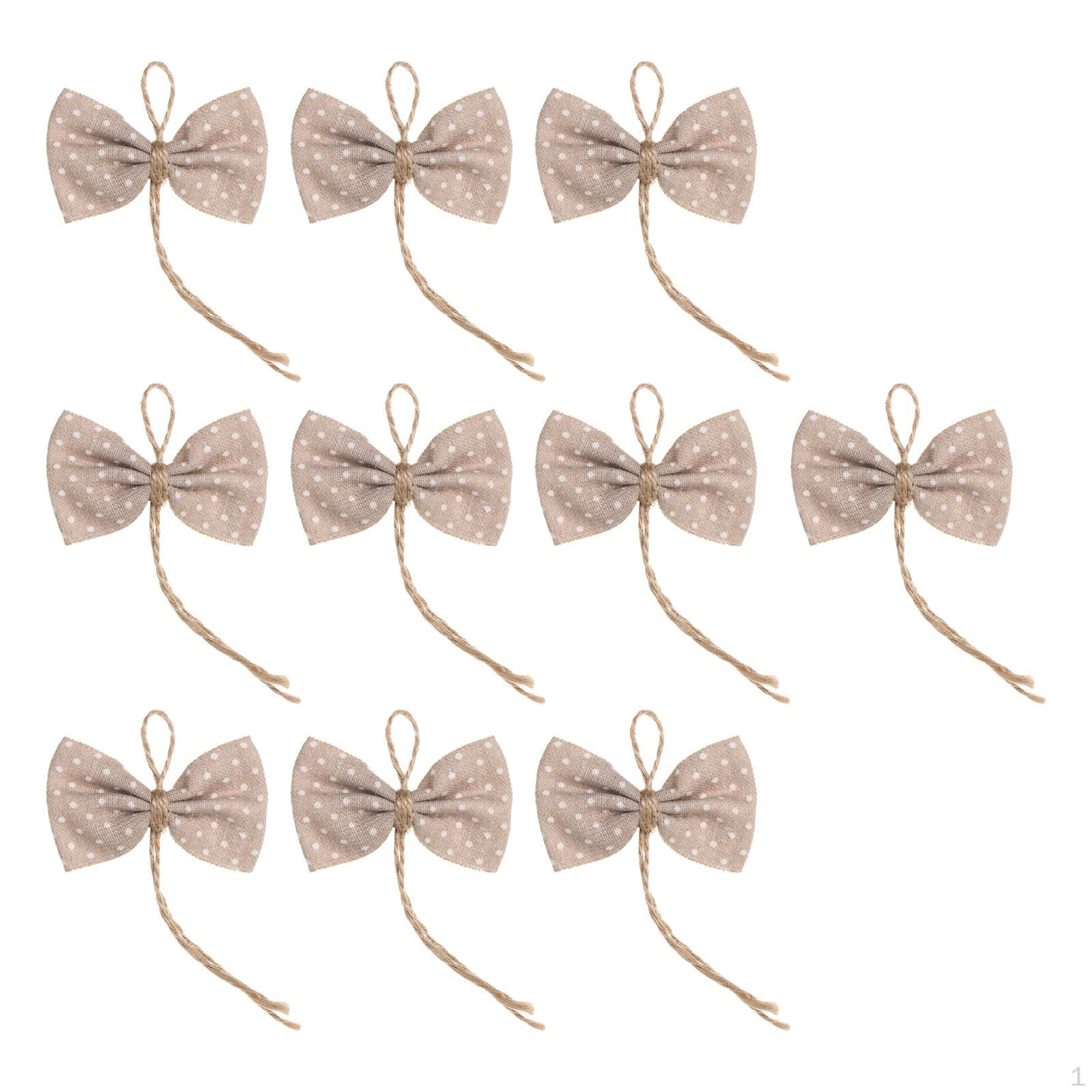 

10 шт. Галстук-бабочка ручной работы DIY Декоративный бант Элегантные банты для украшения поделок Brown Dots
