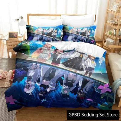 Druk 3D Anime Gra Blue Archive Wygodna Kołdra Poszwa na Kołdrę Poszewka na Poduszkę Zestaw Pościeli Dekoracja Sypialni Dziecięcej Tekstylia Domowe