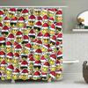Tuniu Funny Santa Claus Shower Curtain Cute Christmas Shower Curtain for Bathroom Santa with Sunglasses Design