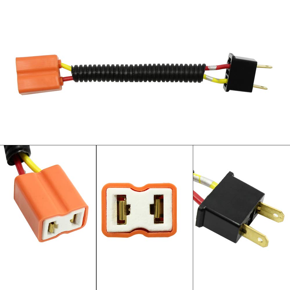 YUNPICAR H7 LED Žárovka Mlhové Světlo Světlomet Kabelový Svazek Kabelový Konektor Patice Zástrčka Adaptér (Keramická patice H7)