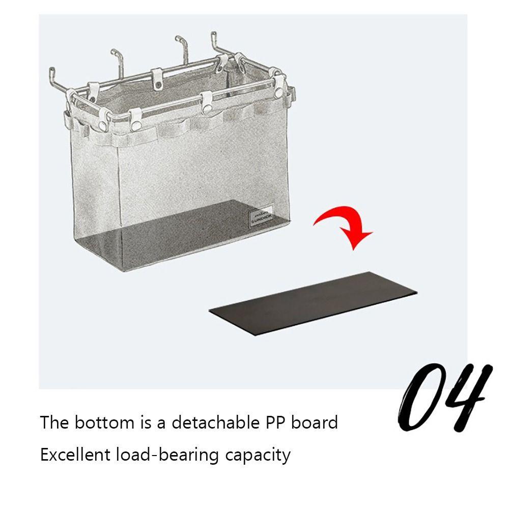 Canvas Table Side Storage Bag Foldable Portable Camping Canvas Bags Large Capacity Picnic Tableware Organizer Bag Picnic