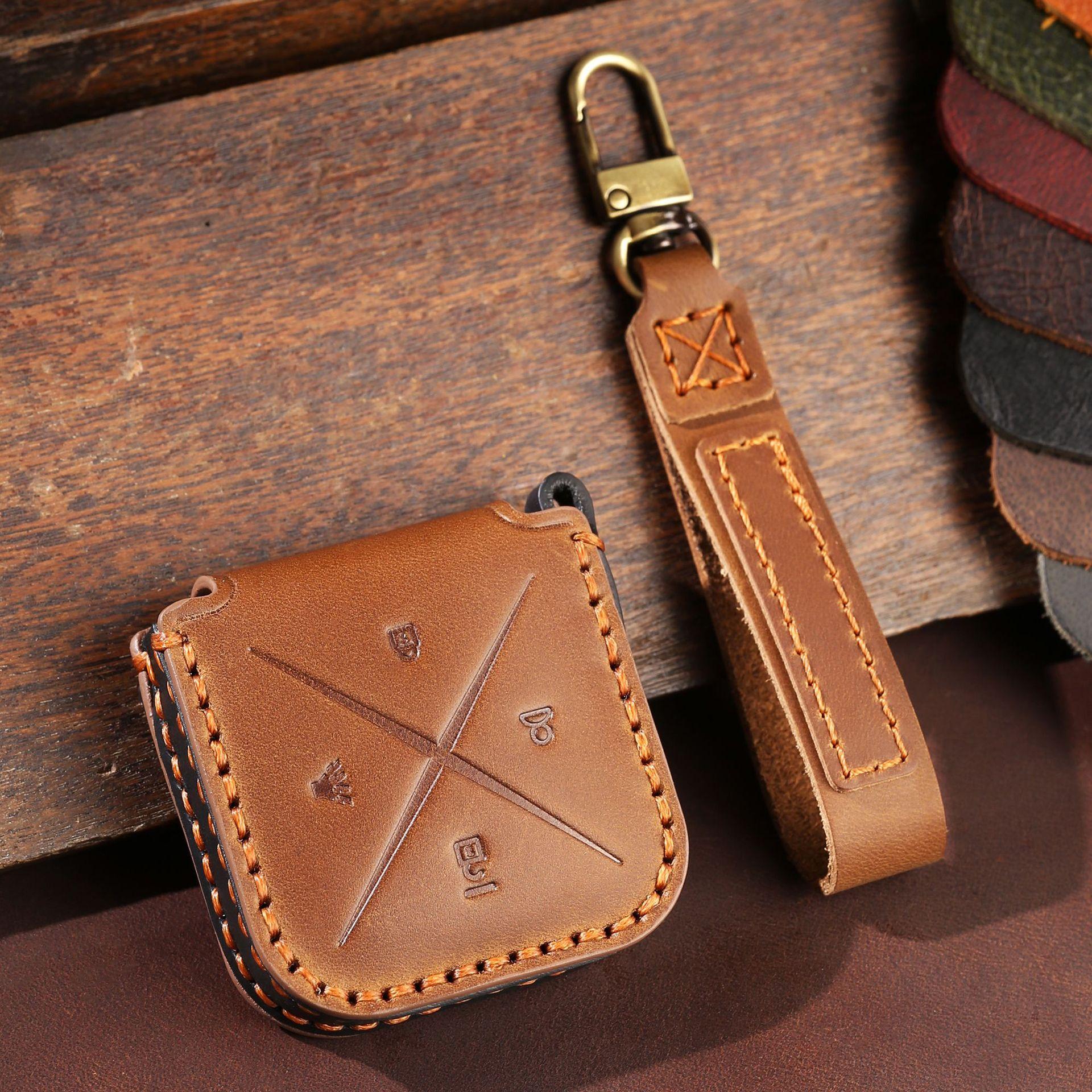 

Кожаный чехол для ключа автомобиля подходит для Buick E5 новая энергия чехол для ключа E4 защитный чехол для ключа автомобиля модификация коричневый