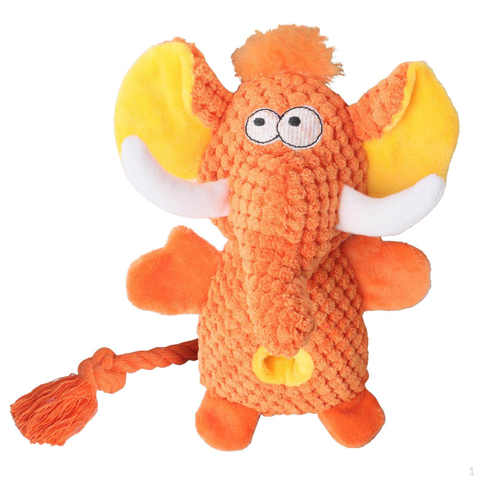 

Crinkle Dog Squeaky Toy Durable Plush Dogs Chew for Small Medium Large Breed помаранчевий