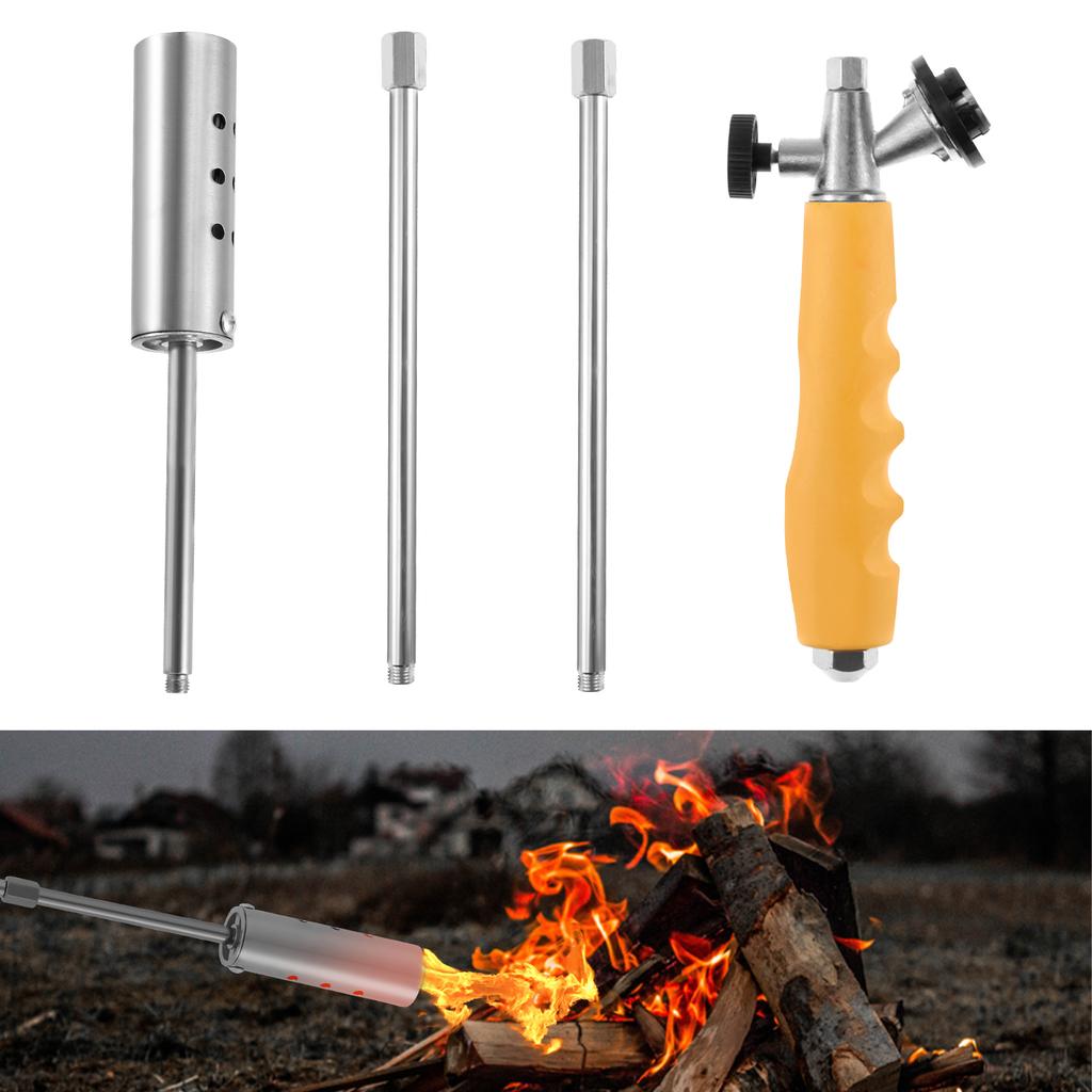 Outside Weed Burner Reusable Long Arm Weed Torch Weeding Fires Machine Grass Burners Gases Torch Outdoor BBQ Blowtorch Camping
