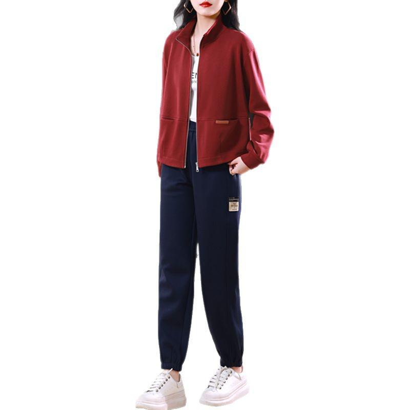 2025 Women's Autumn Casual Sportswear: Stylish Loose Sweatshirt & Cardigan Two-Piece Set