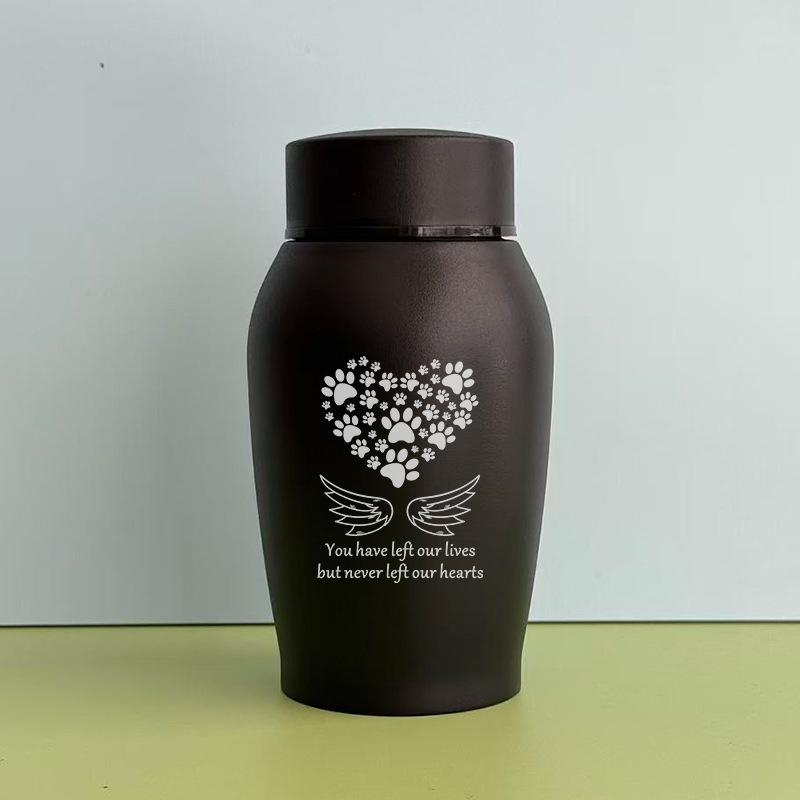 Stainless Steel Pet Cremation Urn for Ashes - Memorial Jar for Cats, Dogs, and Pets