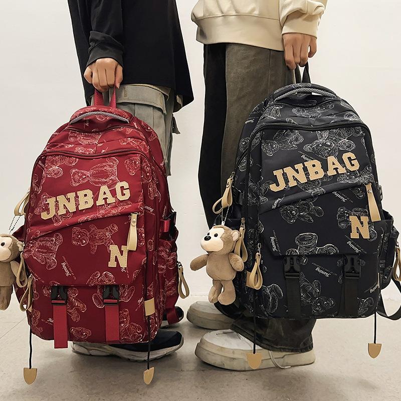 Schoolbag Children Elementary School Students Girls Junior High School Boys High School Letters Large Capacity Backpack