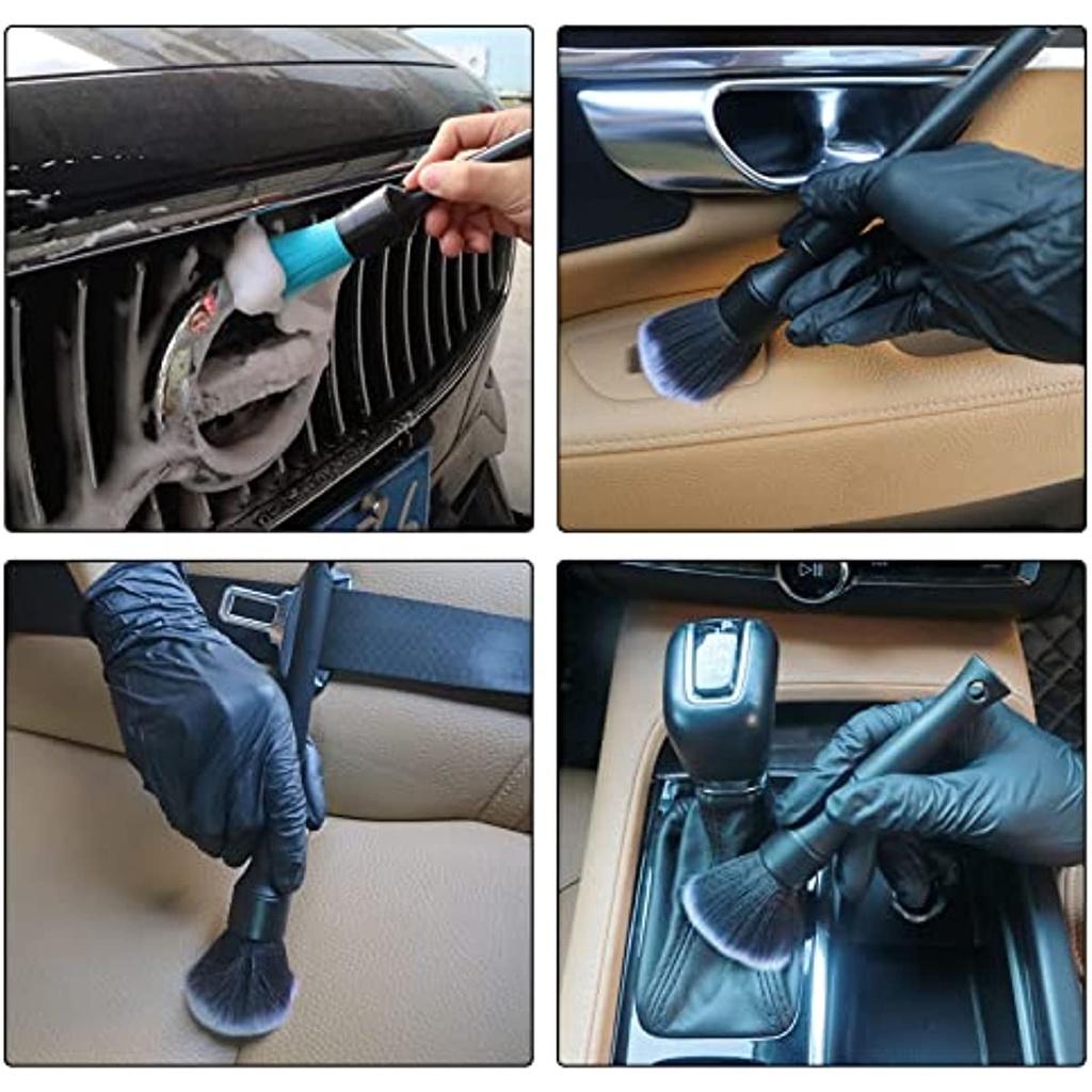 4Pcs Car Cleaning Brusher Car Car Auto Cleaning Brusher Automotive Cleaning Wheels Dashboard Interior Outdoor Mat